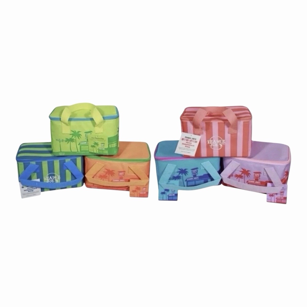 Trader Joe's 2026 Mini Insulated Tote Bags Set of all 6 NEW